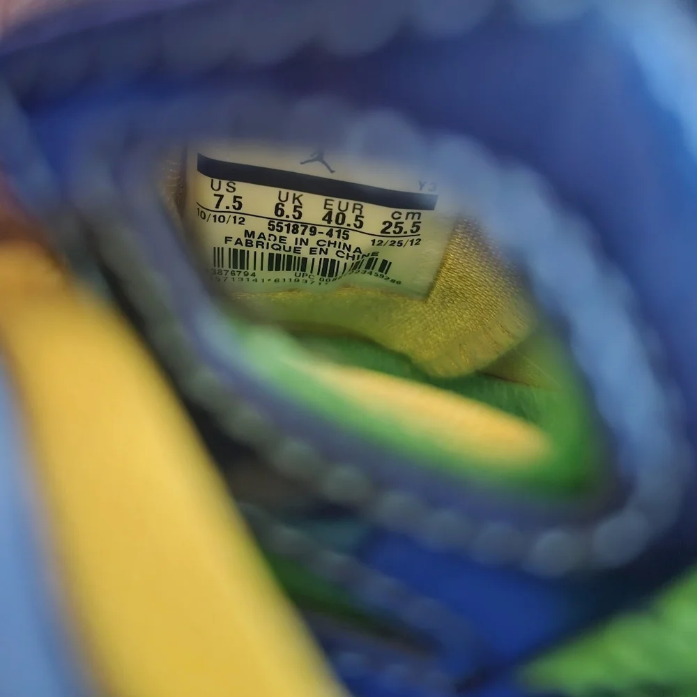 Jordan - Men's Melo M9 'University Blue Poison Green' - Size 7.5